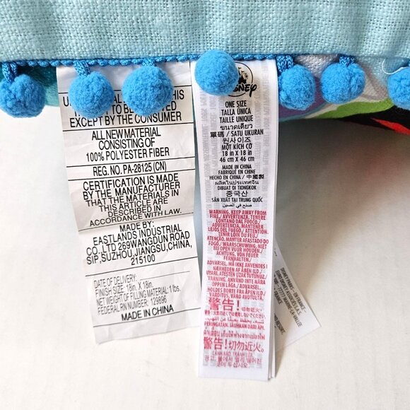 Disney Pixar Pillow Toy to the World Holiday Buzz WallE Dug Sulley 18" Sq NEW - Picture 10 of 10